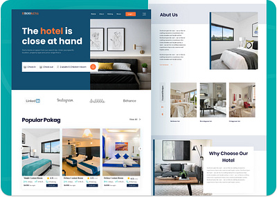 Booking Hotel bending booking clean hero homepage homestay hotel hotel card landingpage map minimal resort ui ux webdesign. website