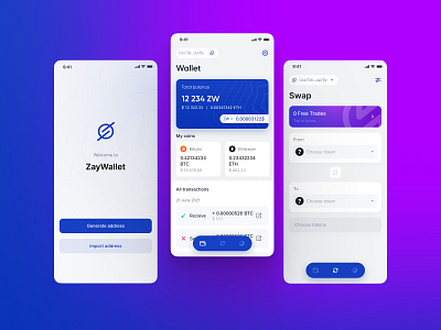 CryptoWallet branding crypto cryptocurrency design figma illustration logo ui uiux vector