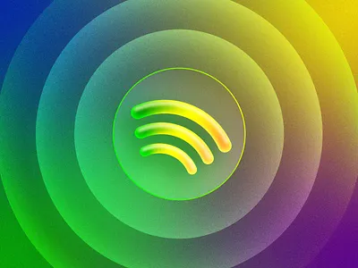 Futuristic Logos #9 β Spotify 3d sign volume depth brand identity branding concept redesign future retro idea gradient gradients logo mark symbol icon music wave sound neon glow sign radar find search shine light tech technology it