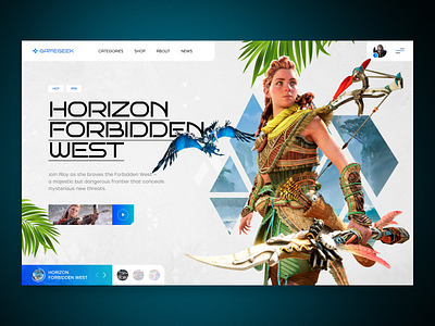 Game Geek — Gaming Platform Landing Page design esports game gaming horizon landing pc platform play station startup steam trend ui uiux ux web xbox