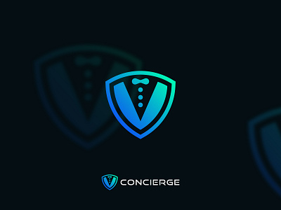 concierge brand identity design flat logo mark design guard illustration logo logo design logodesign logotype minimalist logo modern logo professional security shield