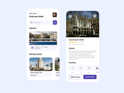 Hotel Booking App app booking design hotel app hotel booking hotel booking app mobile mobile app mobile ui reservation travel typography ui uiux ux