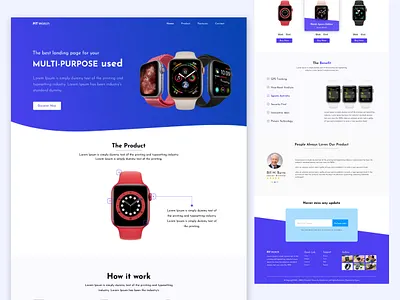 Watch Landing Page Design Concept | UI/UX | Web Design app apple product website apple watch branding design digital marketing agency graphic design illustration landing pahe ui ux watch landingpage website