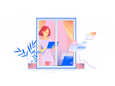 Meetup illustrations 🌿 colorful design gradient illustration meetup product storytale ui vector