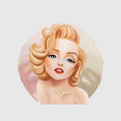 Blonde Bombshell animation anime blond bombshell character design design digital painting digitalart illustration marilyn monroe photoshop