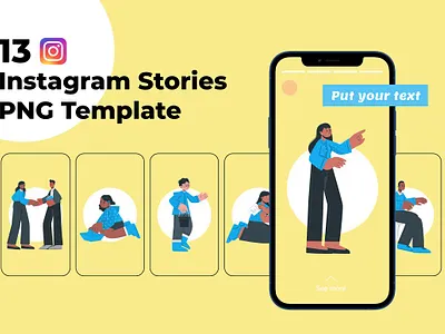 Instagram Stories Template 3d design flat graphic design illustration instagram interaction photoshop stories templates xd