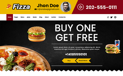 Fizza - Restaurant PSD Teamplate layout psd responsive sell template theme website design website development