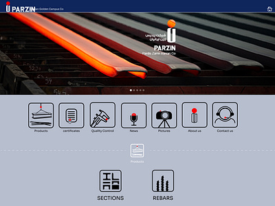 PARZINCO (website) branding iran ui ux
