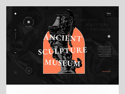 Ancient Sculpture Museum - Website Animation 🏛 after effect ancient animasi animation design interaction landing page landingpage monochrome museum orange principle scroll effect sculpture web animation web app web design website website aplication website design