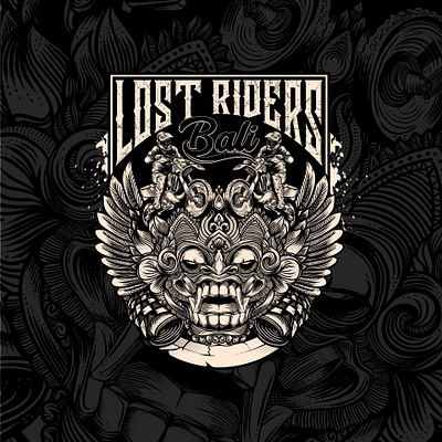 LOST RIDERS - BALI bali barong corel draw curve graphic design logo photoshop t shirt trail vector