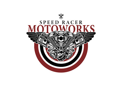 SPEED RACER MOTOWORKS bengkel corel draw curve design engine graphic design logo mesin photoshop vector