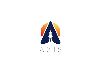 Day 1 - AXIS daily logo logo rocketship spaceship