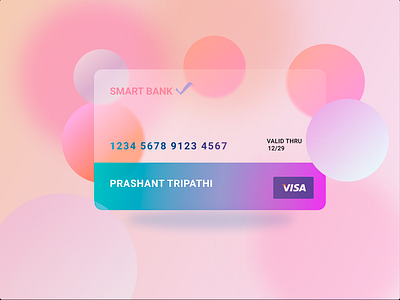 SmartBank✔️ transparent visa debit card banking branding design figma graphic design illustration logo ui ux vector