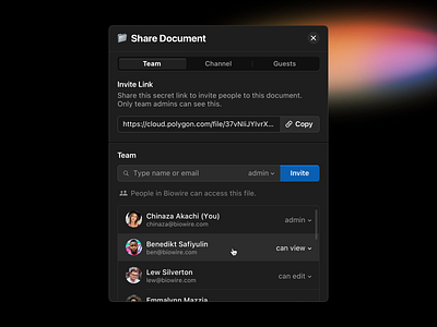 Share Document Modal app channel components design system group interaction design link mac modal pop up share ui ui design ux