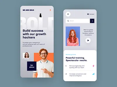 We Are Bold Mobile application design halo lab interface startup ui ux