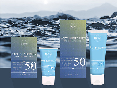 Byeol - sunscreen SPF50 branding cosmetics cosmetics packaging cosmétique crème solaire design design graphique designer graphique designer portfolio graphic design graphic designer logo packaging design spf summer sunscreen sunscreen packaging été