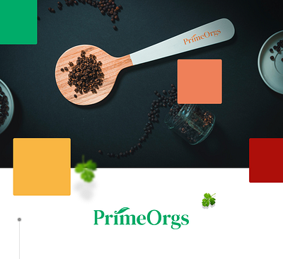 PrimeOrgs - Organic spice brand logo brand design brand designer branding brandmark graphic design identity design leaf logo logo logo design logo designer natural logo new zealand organic brand organic logo spice brand spicelogo sri lanka wordmark logo