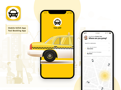 Taxi Booking App Development graphic design taxi booking app development ui