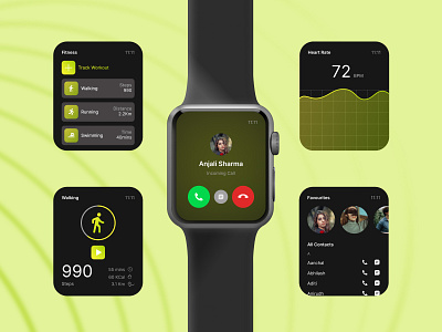 Watch Interface - Exploration Part 2 app app design ui uidesign uiux uiux design watch watchinterface watchui