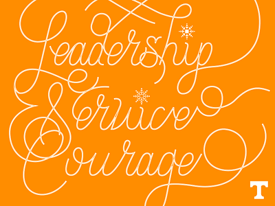 It Takes a Volunteer cursive handlettering handtype knoxville lettering power t tennessee type typography university of tennessee