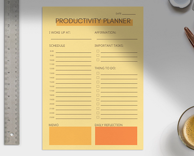 Productivity Planner Design by Sha by sha design graphic design journal planner planner design productivity stationery stationery design task management