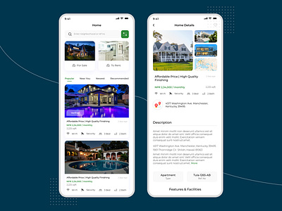 Real Estate Design app design design mobile design real estate ui