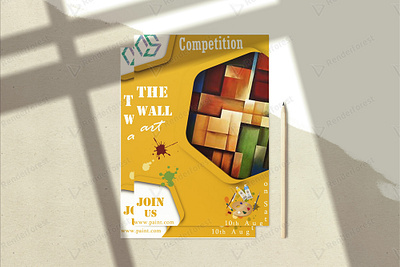 wall art competition flyer branding design flye graphic design logo typography ux