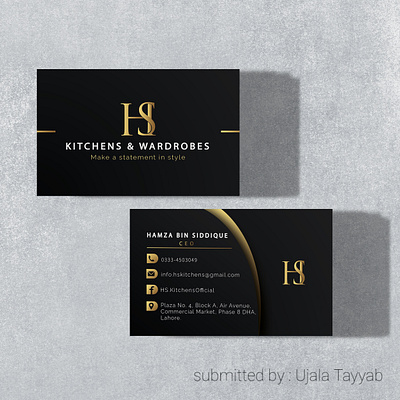 Black and Gold Business card branding card design graphic design typography ui ux