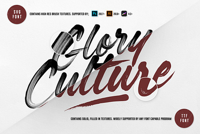 Glory Culture SVG Font + Extras design display fonts font illustration logo