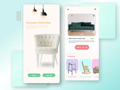 Modern Furniture App Interface app branding design graphic design interface ui user experience user interface ux web designs