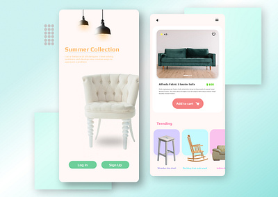 Modern Furniture App Interface app branding design graphic design interface ui user experience user interface ux web designs