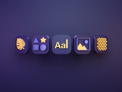 Icons Exploration 3d app design illustration ui vector