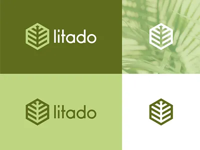 Litado 2021 logo branding creative design graphic design hexagon hexagon logo logo logo design logo designer logo mark logotype minimal logo modern palm palm leaf palm logo palm tree somple logo ui