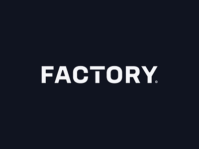 Factory Logotype bold branding branding and identity clean design font identity logo logo design logotype modern modern logo saas solid strong tech type typeface typography wordmark