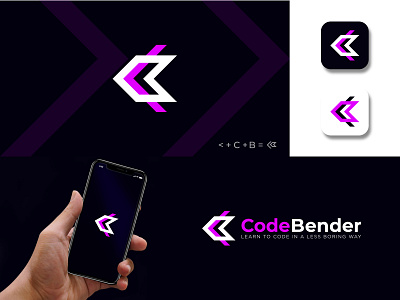 CODEBENDER LOGO abstract abstract logo app icon branding code design gradient graphic design icon design illustration logo logo design logo trend minimalist logo modern logo symbol tech technology logo vector