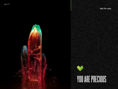 You Are Precious 3d design art blender crystal darkmode david ofiare digital art gem interface design nfts nigeria non fungible token scene render uiux
