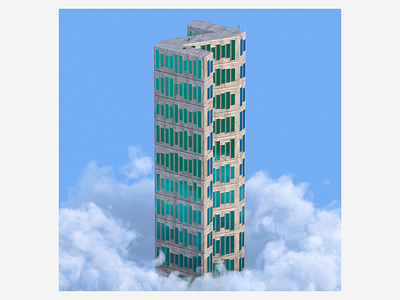 Z 3d abstract architecture concrete design digitalart glass graphic design houdini illustration redshift3d sky
