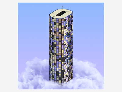 0 3d abstract architecture art cloud design digitalart graphic design houdini illustration redshift3d sky skyscraper
