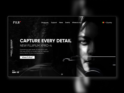 XPRO-4 | Landing page black and white branding challenge clean concept dailyui design graphicdesign landingpage minimal ui uidailychallenge ux web websiite