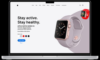 Apple Watch Animation Design animation design figma landing page uiux