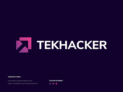 Logo design project - TEKHACKER brandidentity brandingdesign businesslogo colorlogo companylogo designerneed gradientlogo logoagency logoclub logocreations logoideas logomaker logos modernlogo redwanmunna simplelogo technologylogo uniquelogo vectordesign websitelogo