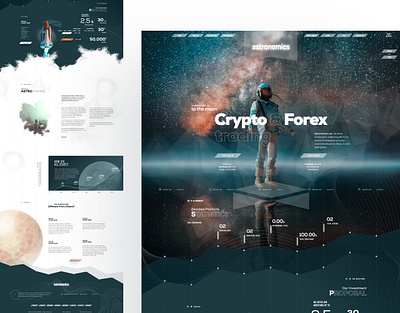 Astronomics | Landing Page UI bitcoin branding btc clean concept creative cryptocurrency landing ui minimal nft website ui uiux