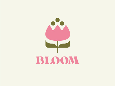 Bloom bloom blossom design florist flower girl girly leo alexandre logo minimal nature pink plant rose shop vector wildlife