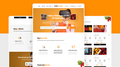 STORE LOCATOR buy and sell design ecommerce grocery grocery store interaction design landing landing page location locator mockup nearby store store locator ui design ui ux ui ux design ux design web design website design
