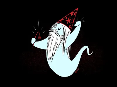 Wizened aughost aughostus gloom character character design design ghost halloween illustration mid century retro vintage