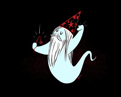 Wizened aughost aughostus gloom character character design design ghost halloween illustration mid century retro vintage