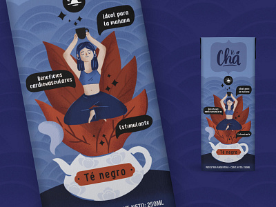 Té Chá design digitalcolor graphicdesign illustration ilustración logo packaging packagingdesign