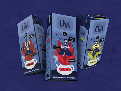 Té chá design digitalcolor graphicdesign illustration ilustración ilustradora packaging packagingdesign teapack