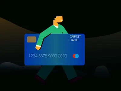 Credit Card branding graphic design illustration poster vector