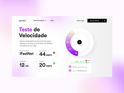 Internet Speed Test design internet minimal speed test ui web